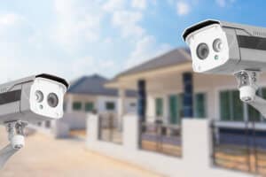 cctv home camera security operating at house.